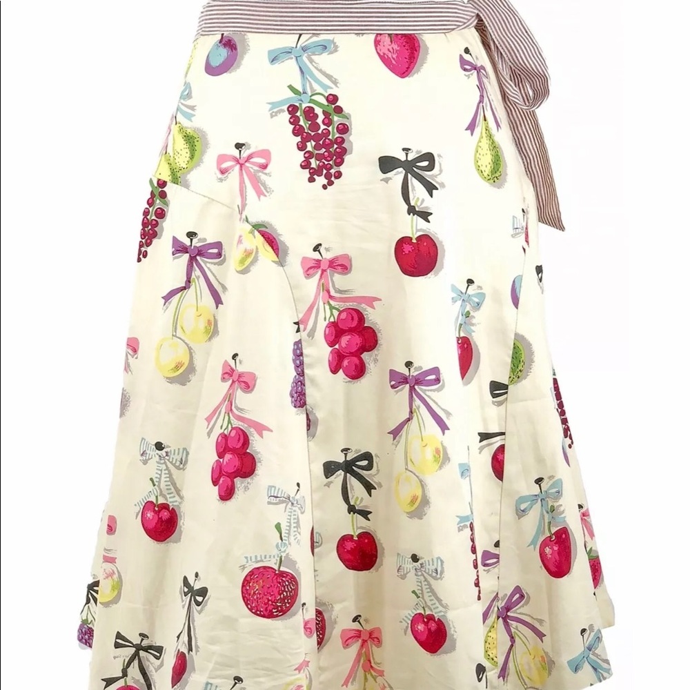 Elevenses Anthropologie Womens Skirt Fruit size 6